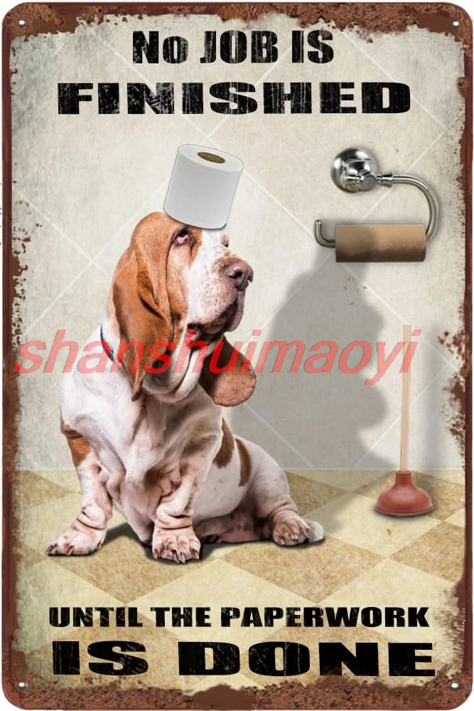 Basset Hound Dog Bathroom Tin  - огляд і ціна Farming Jobs